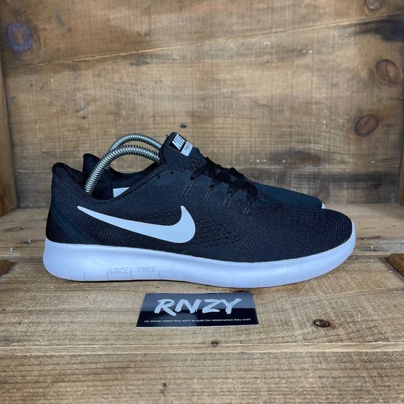 Nike Other - Nike Free RN Black White Lace Up Athletic Sneakers